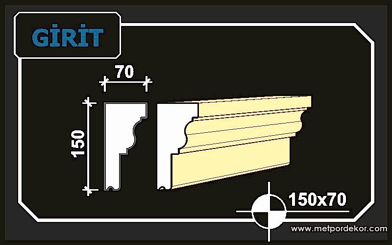 girit denizlik söve modeli 15cm x 7cm