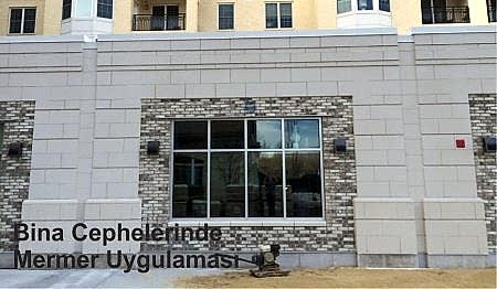 Villa Cephelerinde Mermer Uygulaması Villa cephelerinde mermer kaplama örneği